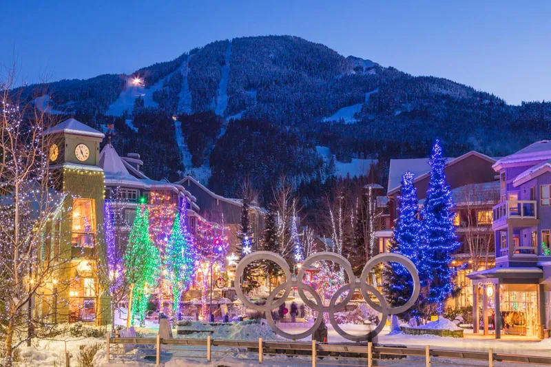 Whistler Village Christmas Lights © Mitch Winton / coastphoto.com
