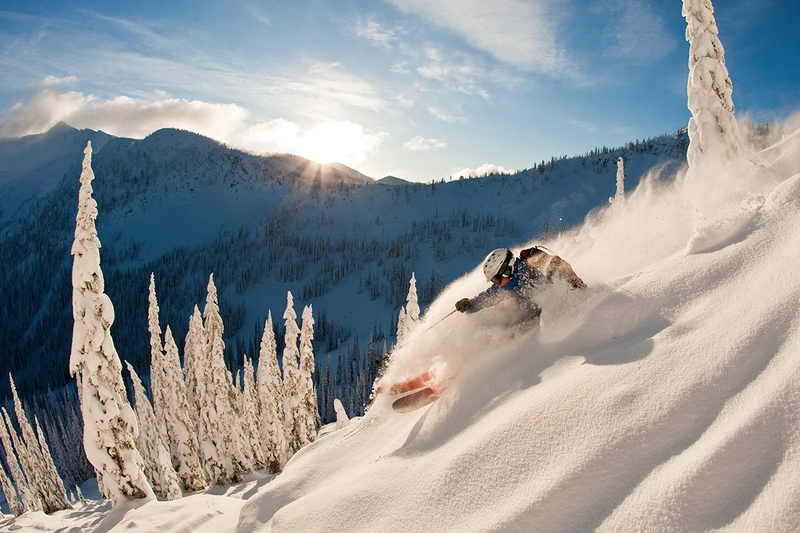 Whitewater sunrise powder ski © Whitewater Ski Resort and Doug LePage