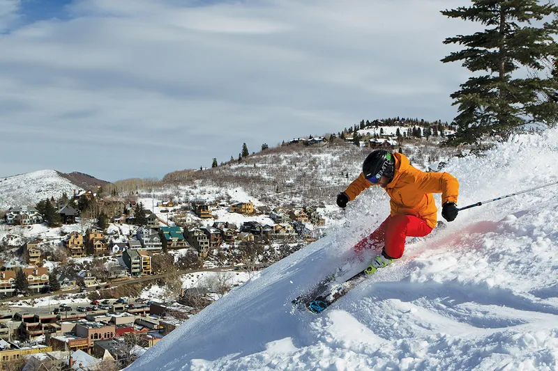 Park City Skier & Town © Vail Resorts 6x4