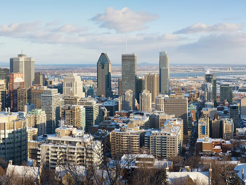Montréal Skyline Winter