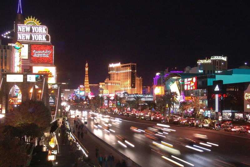 Las Vegas strip at night