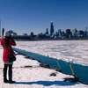 Chicago winter museum Lake Michigan