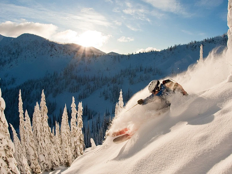 Whitewater Sunrise Powder Ski © Doug Le Page