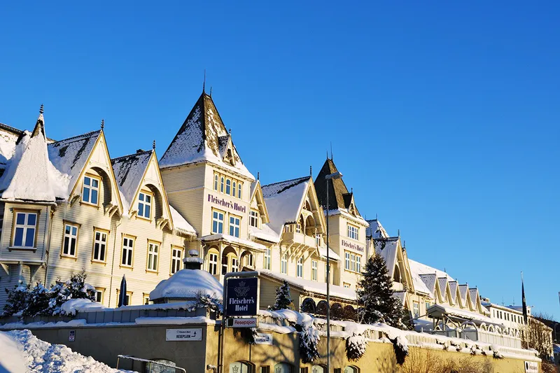 Fleischer's Hotel Winter Exterior