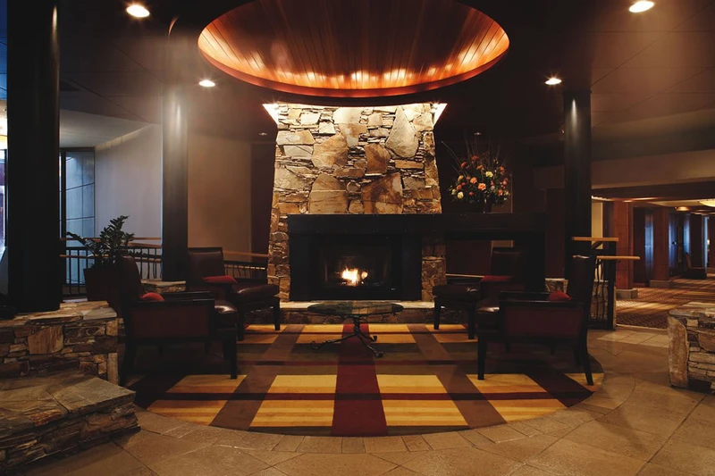 Hilton Whistler Resort Lobby Fireplace