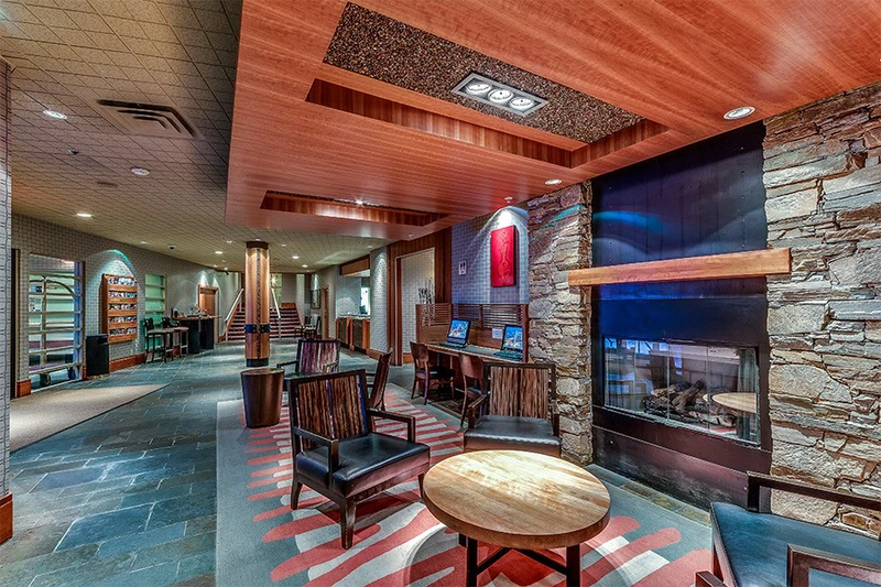 Listel Whistler Hotel Lobby with Fireplace