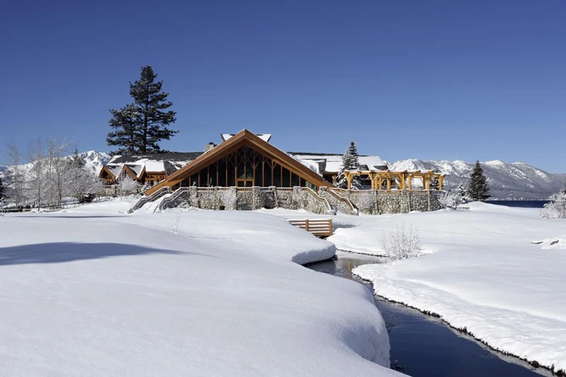 Edgewood Tahoe Hotel - Exterior in Winter
