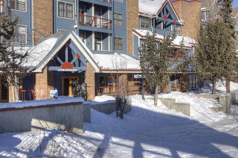 River Mountain Lodge - Exterior and Ski Rental Shop Entrance