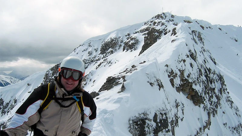 Rupert Hiking Galaxy Ridge to Delirium Dive