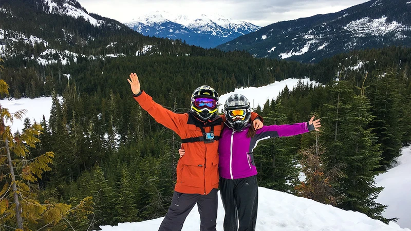 Ben Snowmobiling in Whistler