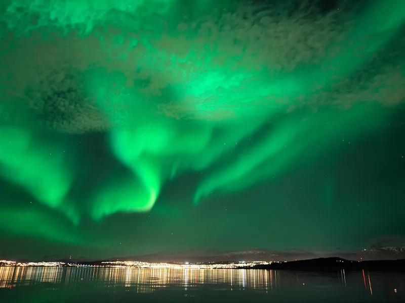 Northern lights above Tromso, Norway