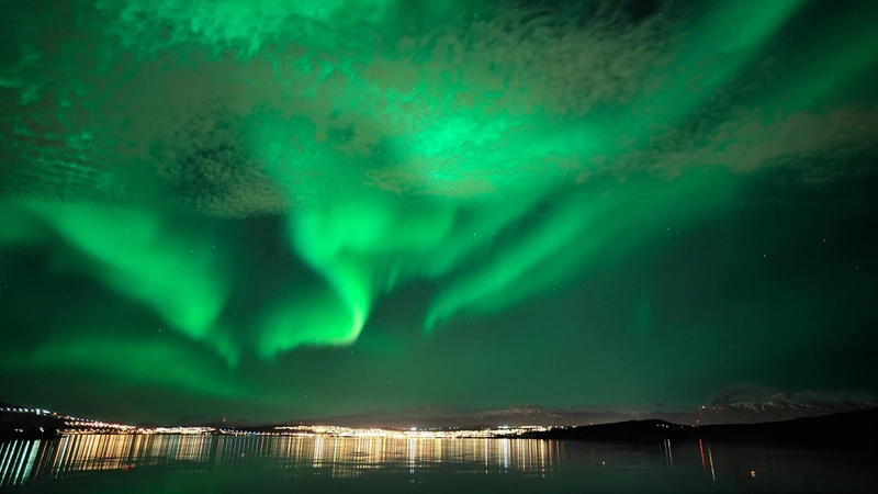 Northern lights above Tromso, Norway