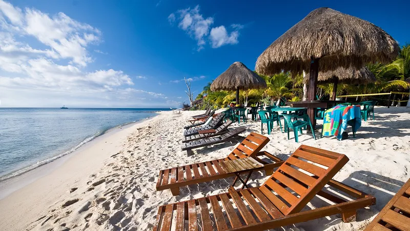 Mexican Riviera Beach Sunbeds