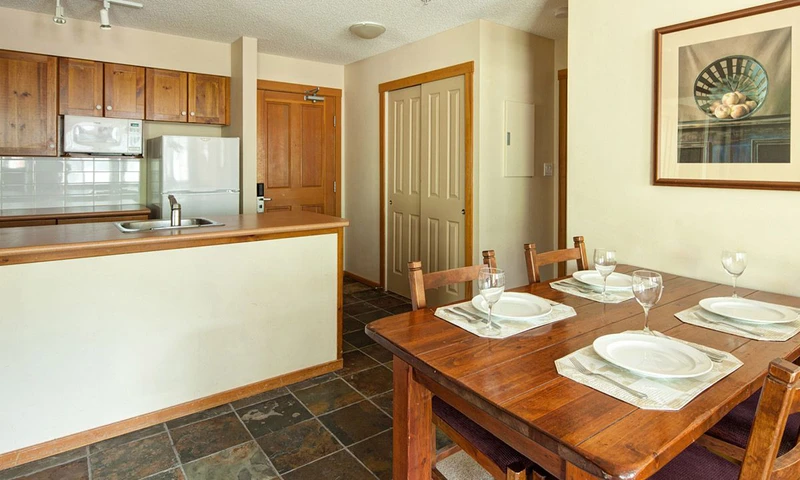 5df795d3d01b1 Tamarack Lodge One Bedroom Condo Kitchen Dining