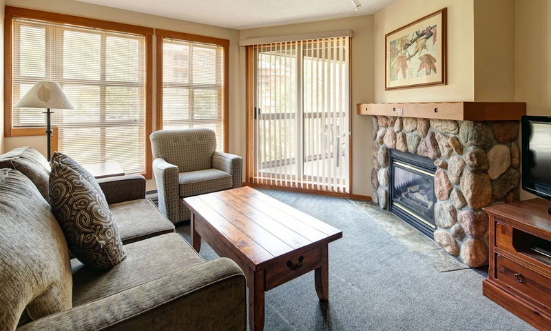 5df795d5aa0a6 Tamarack Lodge Two Bedroom Condo Living Area