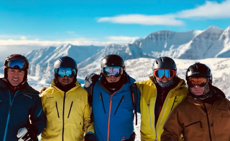 Five people at the summit in Banff © John Adamson 27 Jan 2018