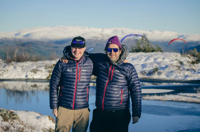 Andy Hemingway and Andy Knights in Voss Norway