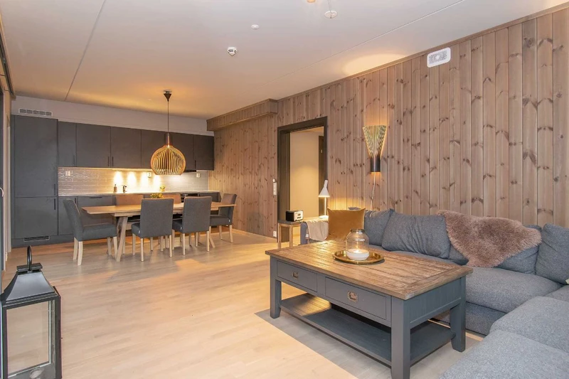 61e6acfa66c80 The Lodge Trysil Large Three Bedroom Apartment Lounge and Kitchen