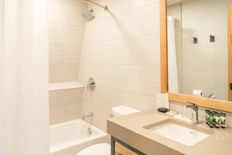 62860ea38d0d3 Tunnel Mountain Resort Mountain Cabin Bathroom