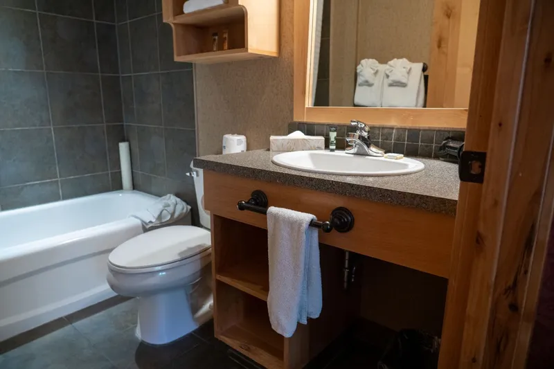 62862c2ed6c00 The Fox Hotel and Suites Superior One Bedroom Suite Two Doubles Bathroom