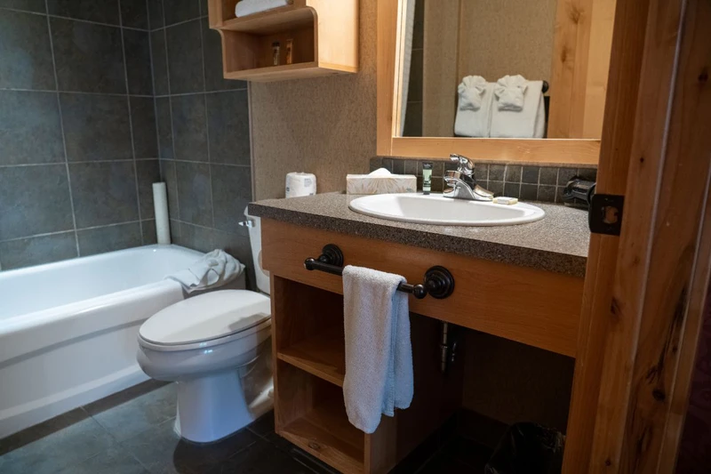 62862c2ed6c00 The Fox Hotel and Suites Superior One Bedroom Suite Two Doubles Bathroom