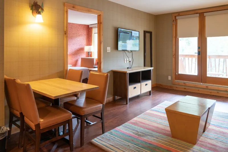 628633ddf0588 The Fox Hotel and Suites Superior One Bedroom Suite with Balcony Living Area