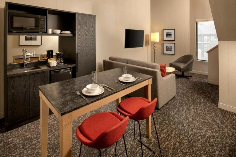 62bd6f657dacf The Peaks Hotel and Suites Loft Suite Living Area