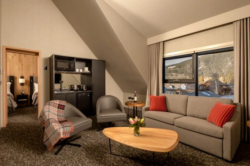 62bd6f6c510cb The Peaks Hotel and Suites Summit Studio Suite Seating Area