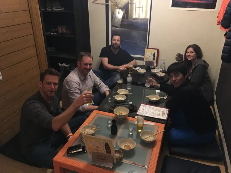 634e9ab052302 Ski Safari Team at an izakaya in Niseko