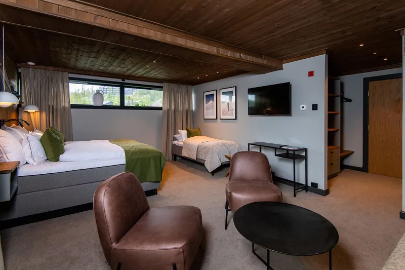 64be6cf728ec8 Gaustablikk Fjellresort Family Room Sleeping Area