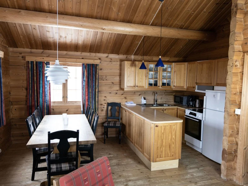 64be78580f1e4 Gaustablikk Cabins 3 Bedroom Cabin Kitchen Dining Area