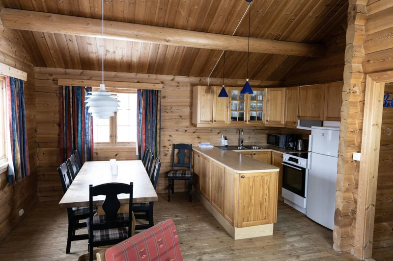 64be78580f1e4 Gaustablikk Cabins 3 Bedroom Cabin Kitchen Dining Area
