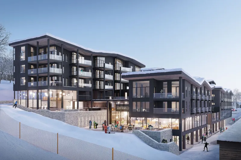 64c390d656d9d Riddergaarden Apartments Exterior Winter