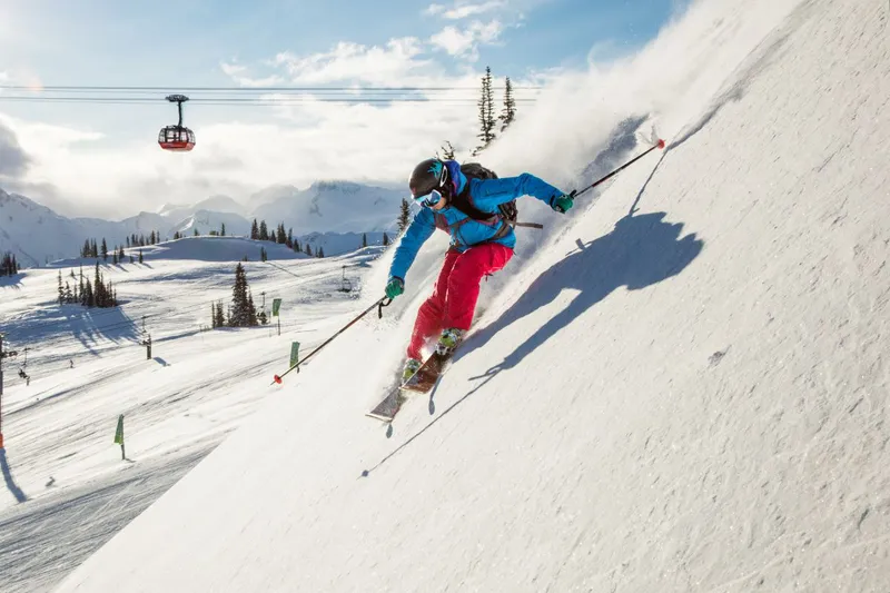 Steep slopes next to gentle green runs in Whistler © Mitch Winton Photography