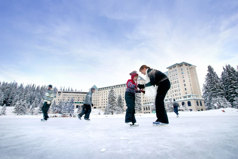653bd2376634c Fairmont Chateau Lake Louise Ice Skating on the Lake