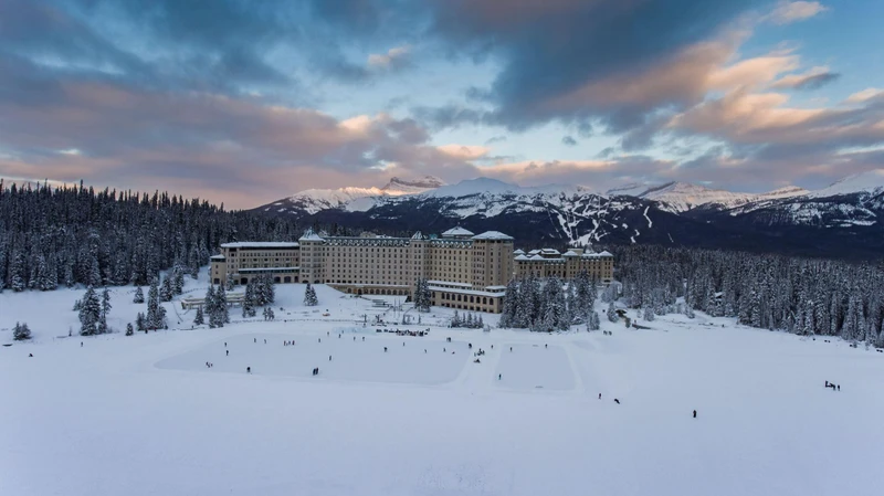 653bd23aa2366 Fairmont Chateau Lake Louise Aerial Winter View