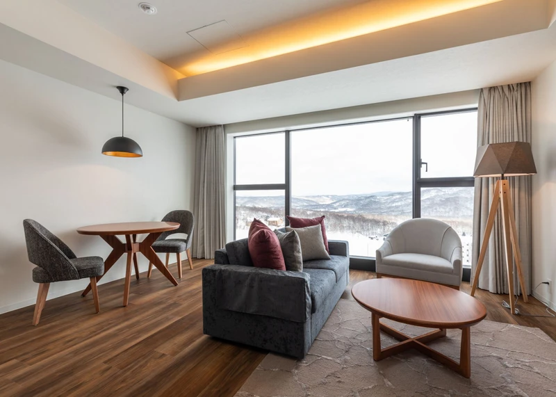 654b87f9e1f88 The Vale Rusutsu 1 Bedroom Suite Living Area