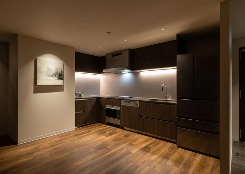 654b8df832d78 The Vale Rusutsu 3 Bedroom Suite Kitchen