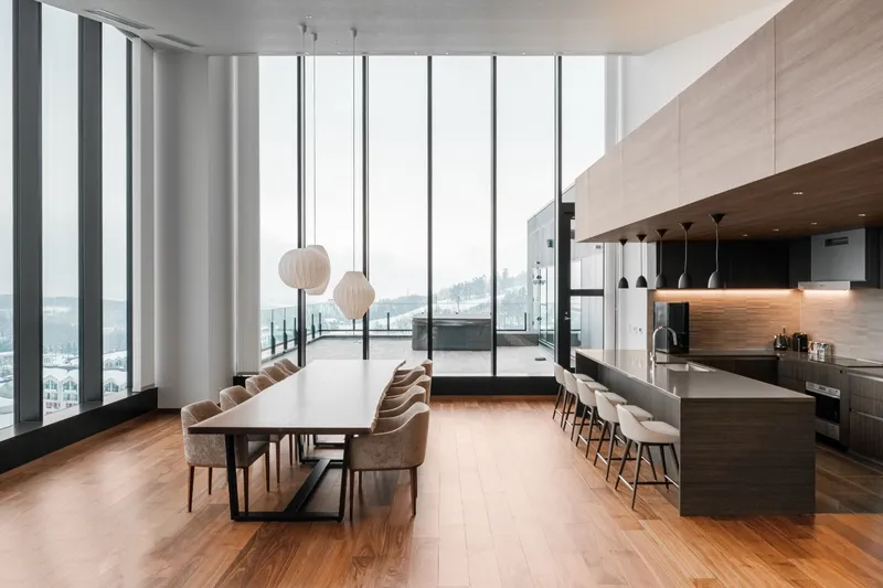654b8f7ac81be The Vale Rusutsu 4 Bedroom Panorama Penthouse Dining Area Kitchen