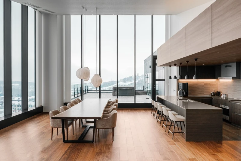 654b8f7ac81be The Vale Rusutsu 4 Bedroom Panorama Penthouse Dining Area Kitchen