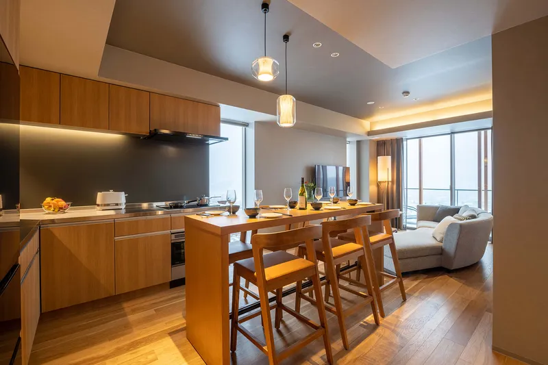 6551fe55858f8 Fenix West 3 Bedroom Premier Apartment Kitchen