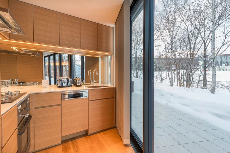 65521a51b5e00 Kozue Two bedroom forest or riverside view Kitchen