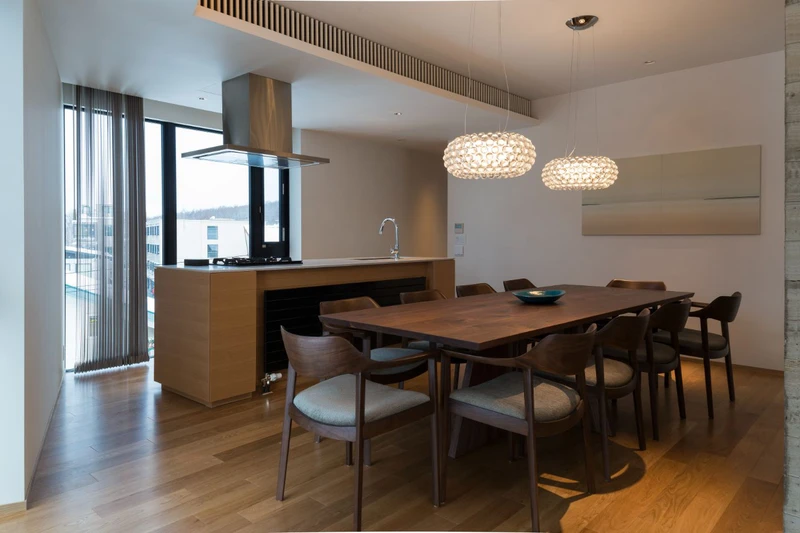 65521c4853fc7 Kozue Three bedroom Mt Yotei Panorama Penthouse Dining area