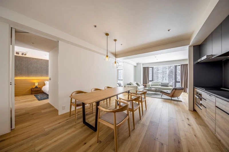 6552205cc14a8 Intuition Niseko 2 Bedroom Deluxe Apartment Kitchen Dining Area