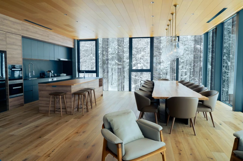 6552265956cc2 Intuition Niseko 5 Bedroom Ski Side Penthouse Kichen Dining Area