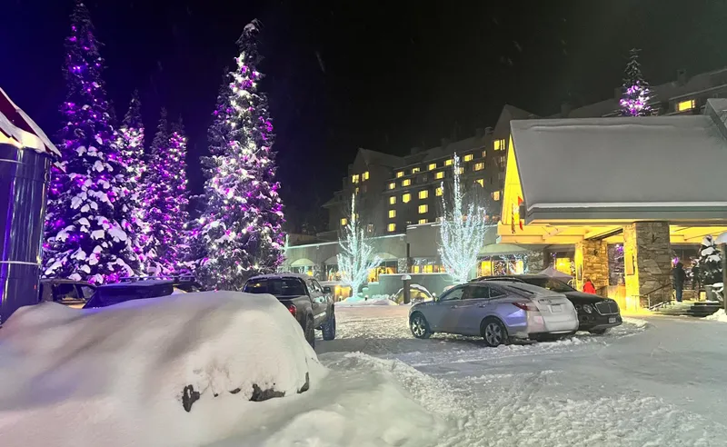 Christmas outside Delta Suites hotel in Whistler - Mark Sewell - December 2024