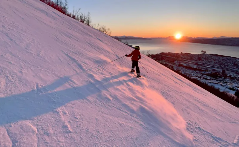 Sunset skiing, Narvik, Norway - Olly Bradford - April 2023