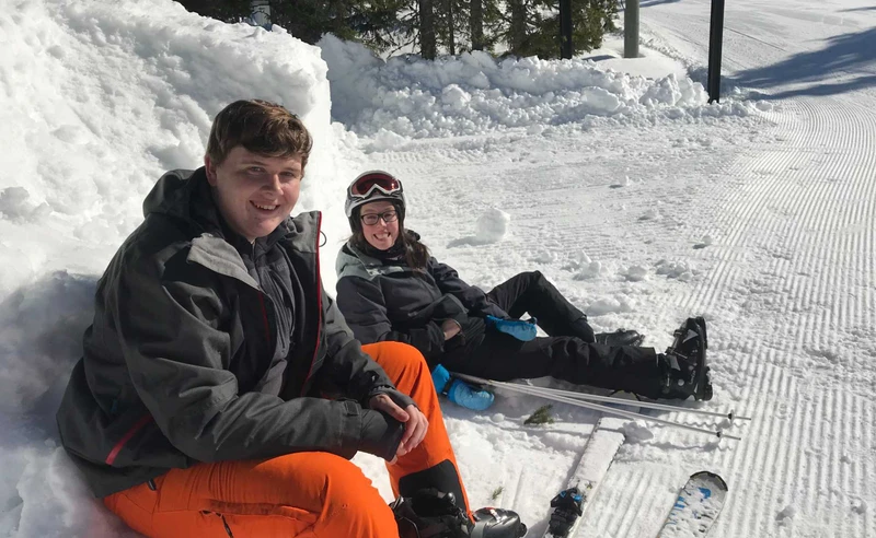 Resting skiers, Trysil, Norway - Helen Cole - April 2023