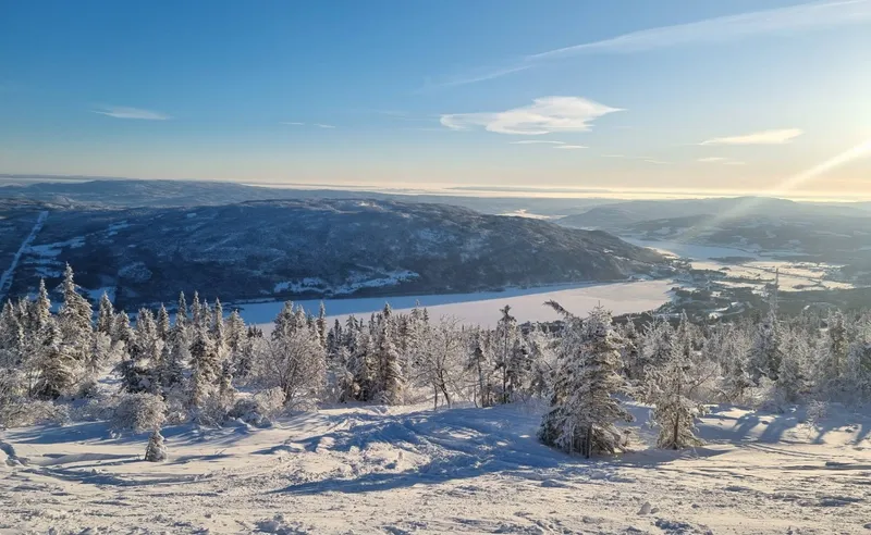 Kroderen Fjord from the slopes, Norway - Andrew Godber - January 2024