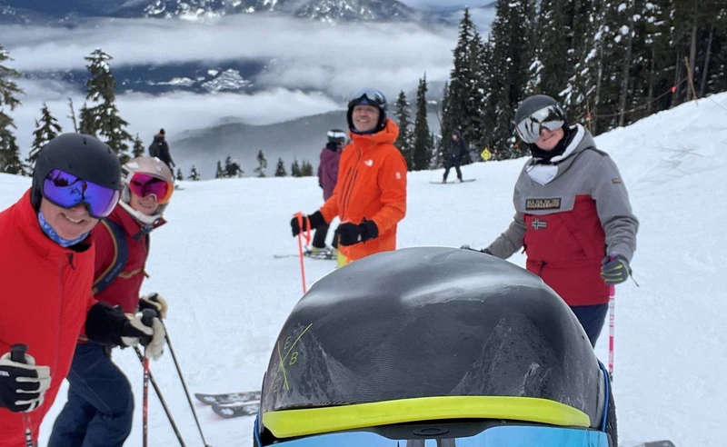 Smiling group of people, Whistler, Canada - John Ayton - February 2024